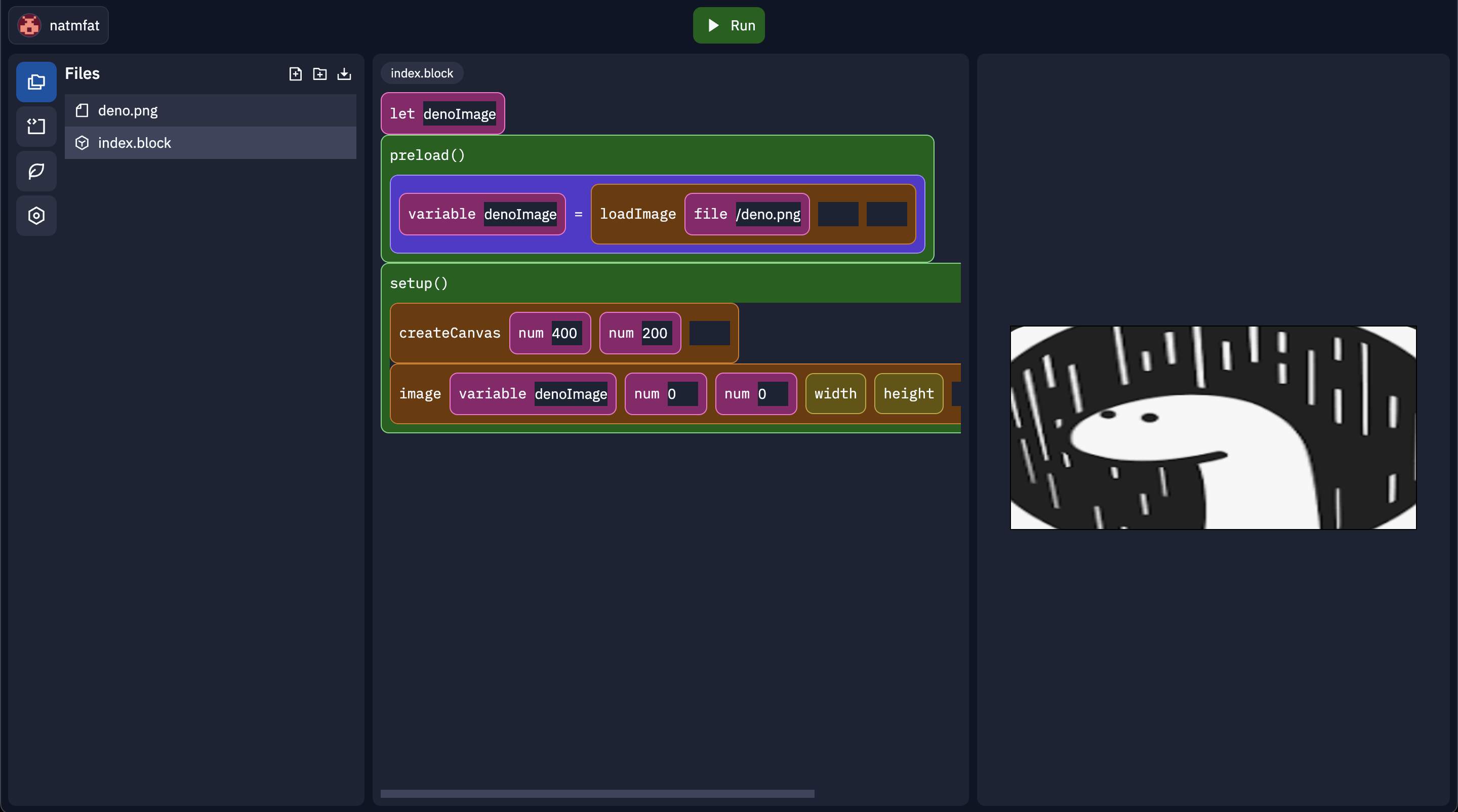 Loading an image with blockpit's file system!