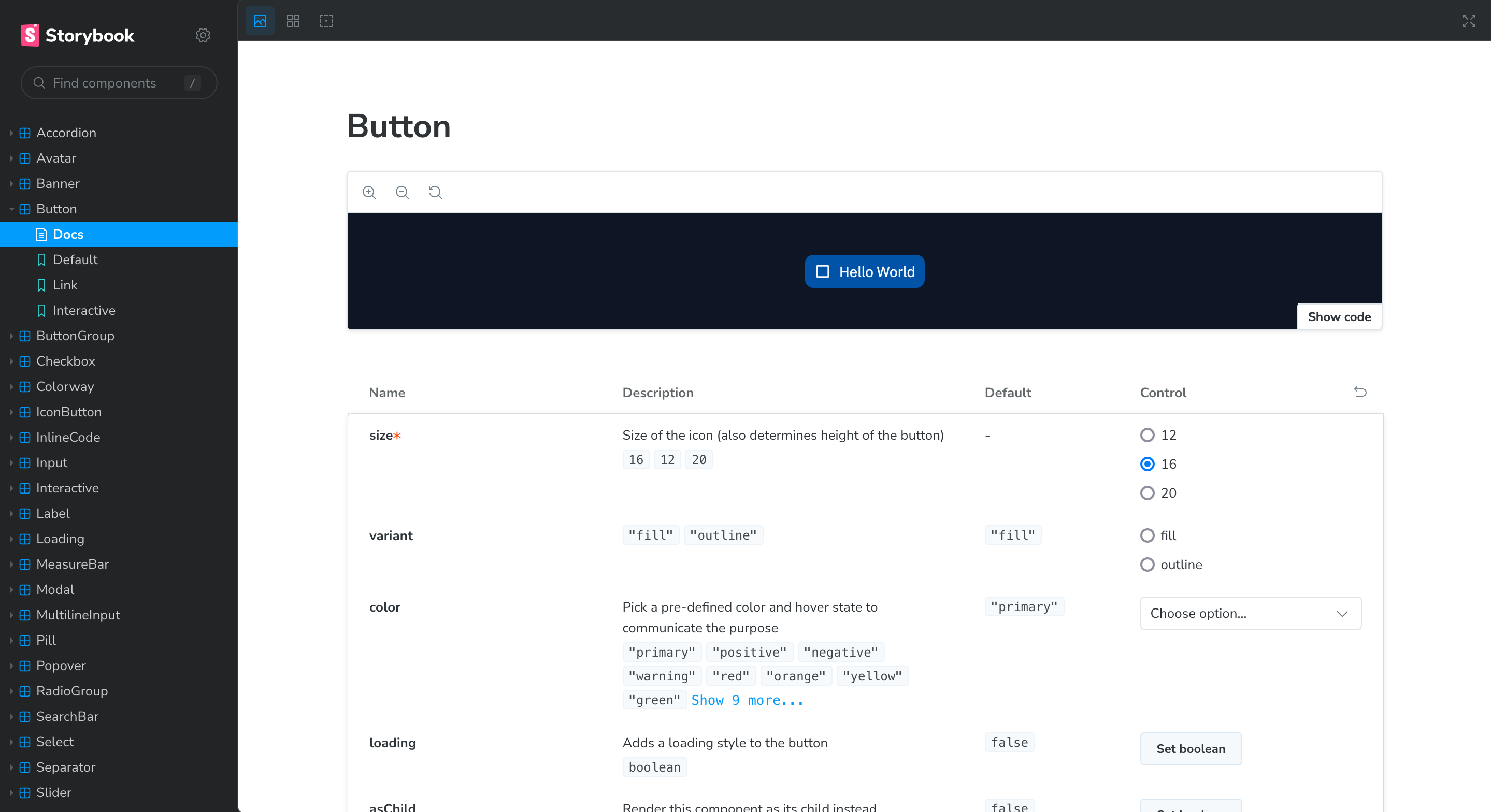 A preview of my "custom" design system - not all components are implemented!